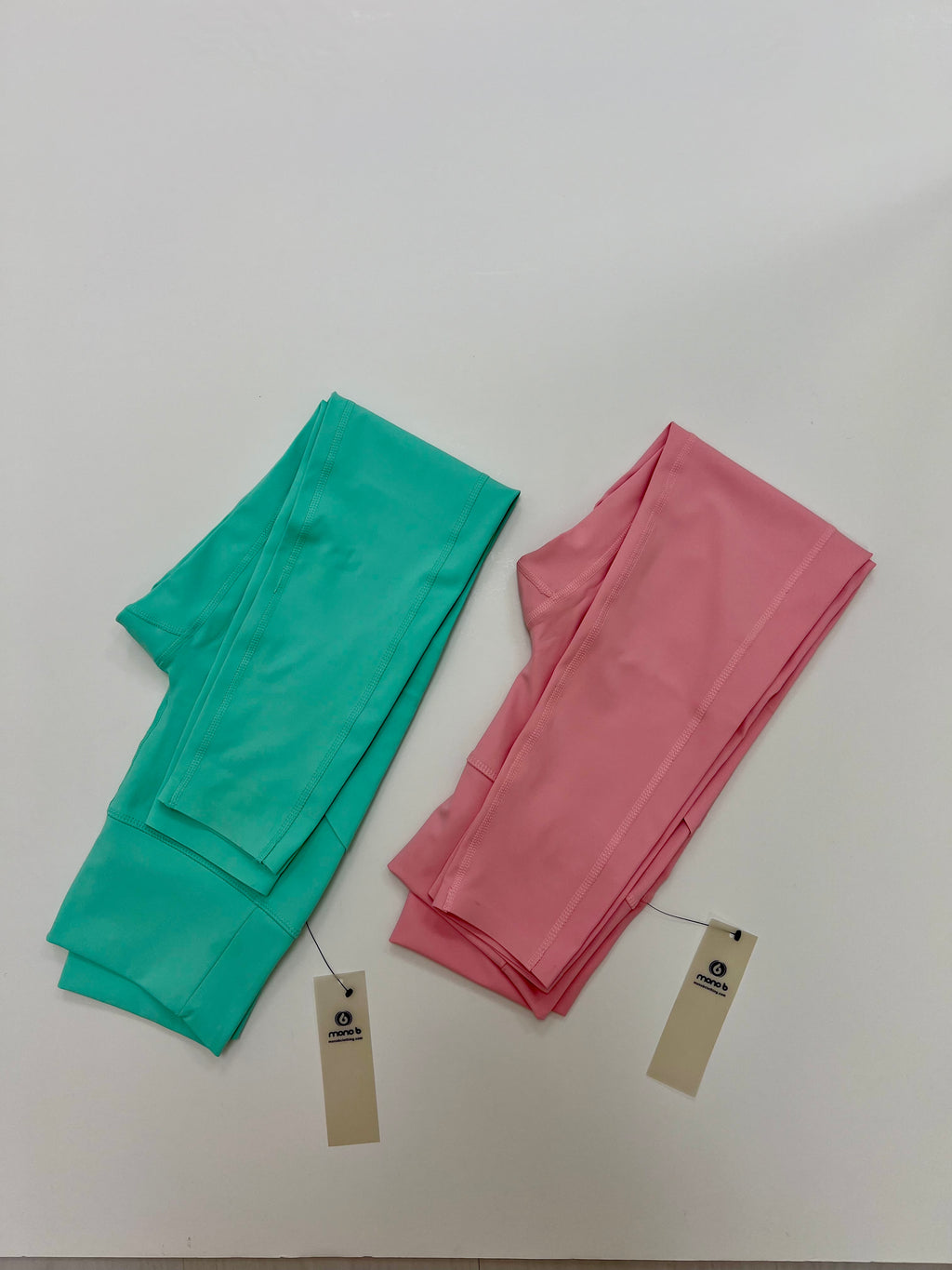 Green and pink leggings