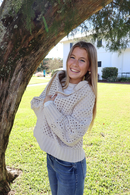 Tan cardigan