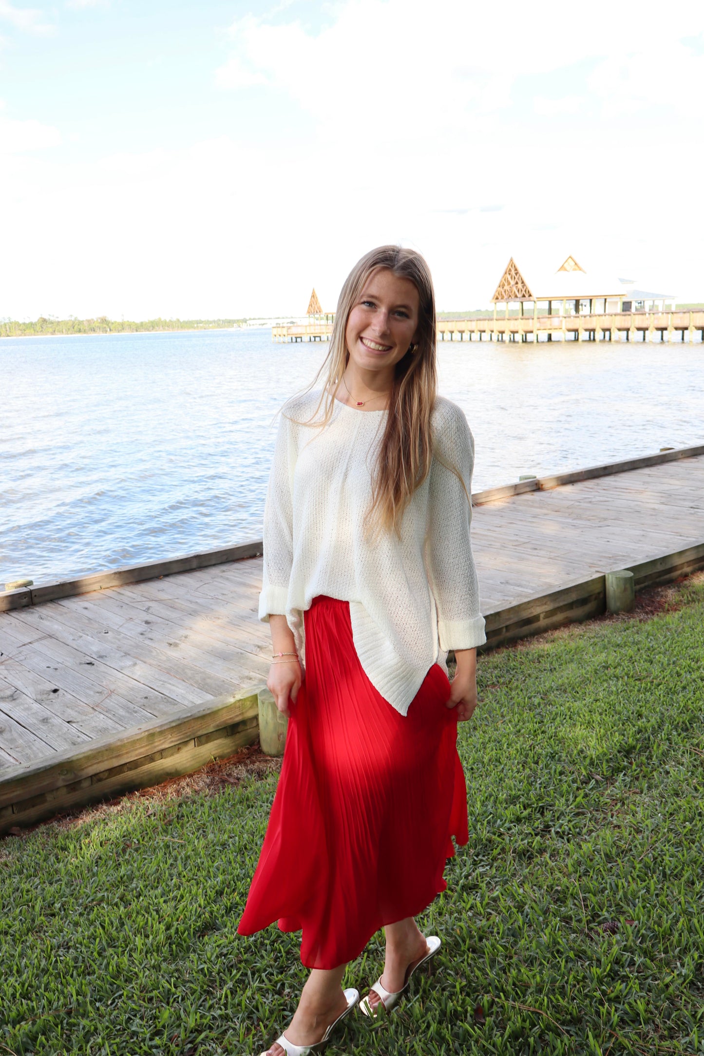 Red skirt