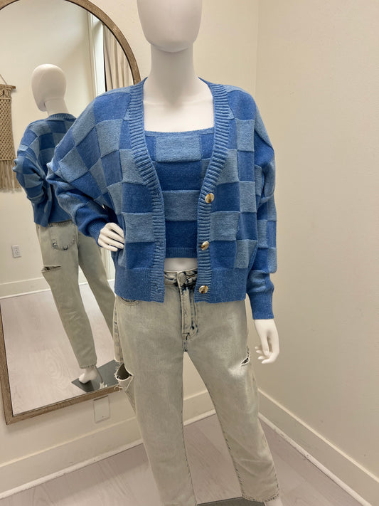The Check Mate Cardigan