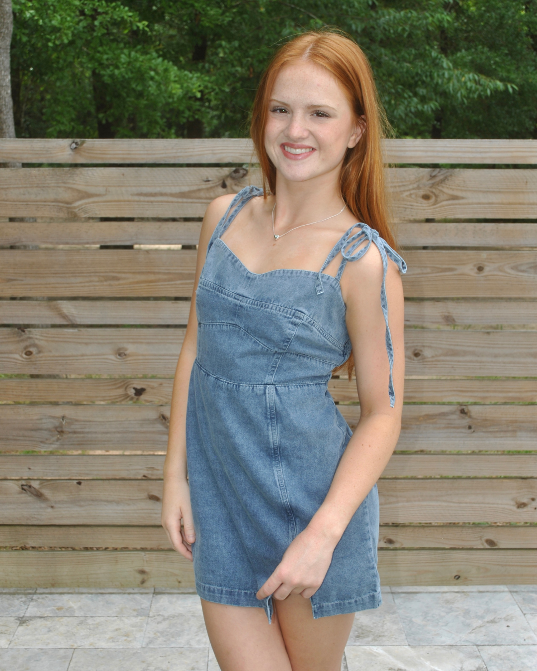 Denim romper dress