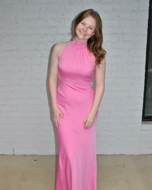 Long pink dress