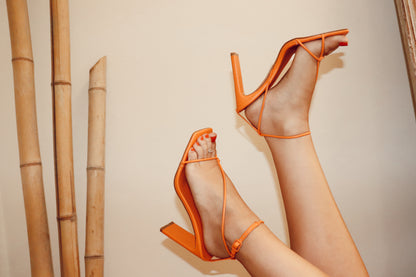 PEACH BLOCK HEEL